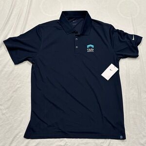 Nike Men's Dark Blue Polo Large Shirt With Casa Azul Logo
